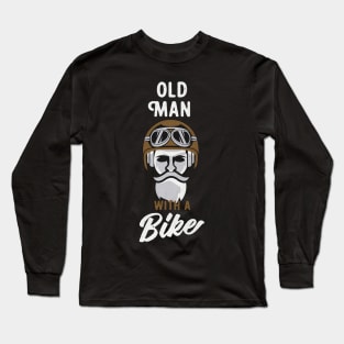 Old Man Motorcycle Club Vintage Grunge Biker Long Sleeve T-Shirt